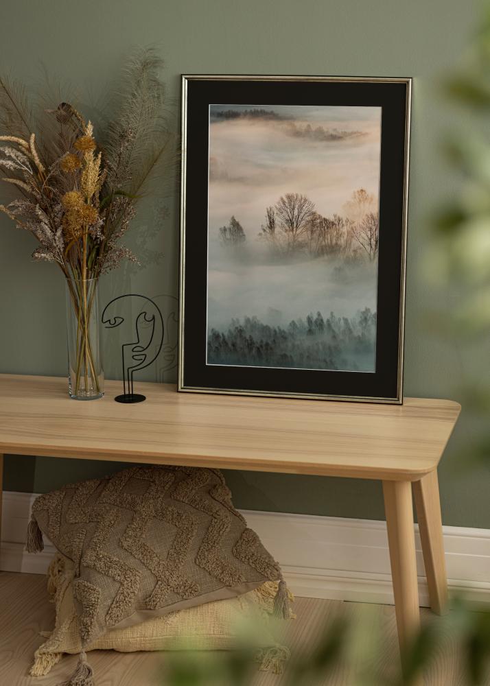 Rėmas Horndal Sidabras 60x60 cm - Paspartu Juodas 50x50 cm