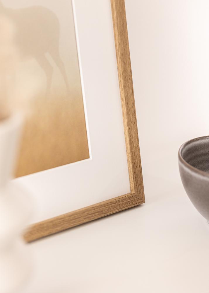 Rėmas Modern Teak 70x100 cm - Paspartu Baltas 59,4x84 cm