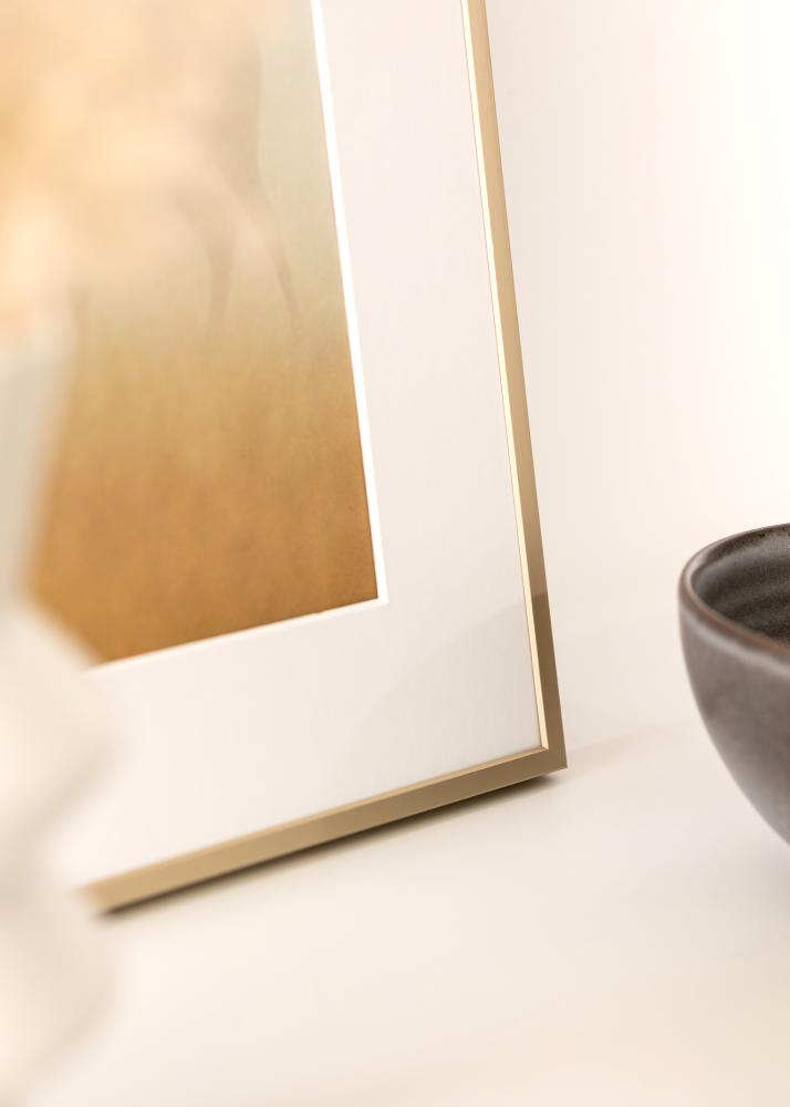 Aliuminio rėmas Žalvaris 30x40 cm - Paspartu Baltas 21x29,7 cm