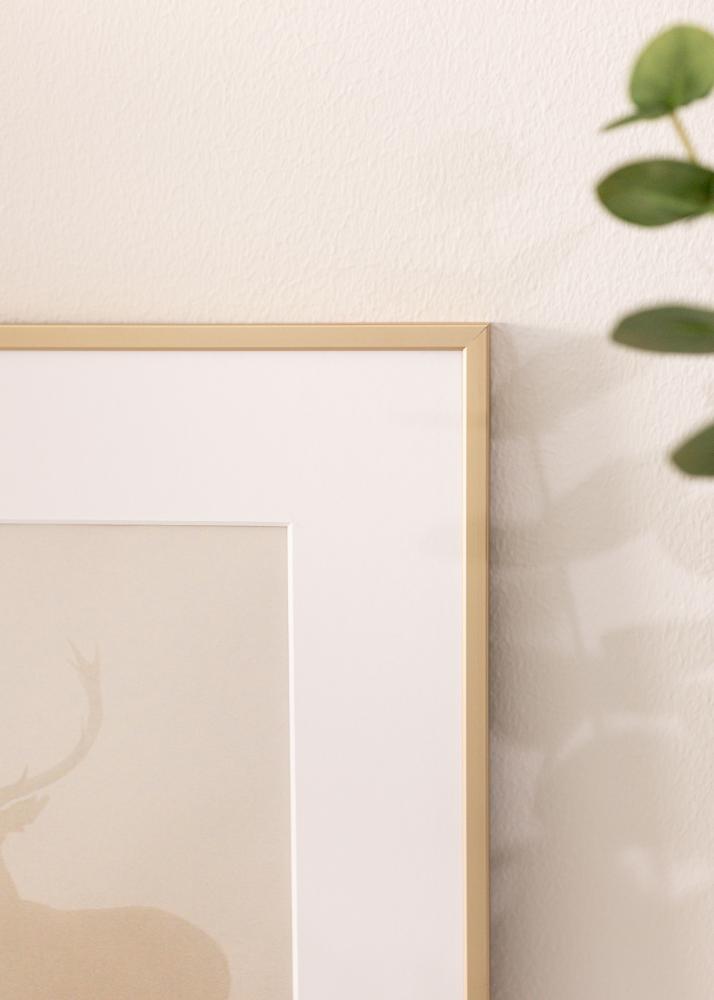 Aliuminio rėmas Žalvaris 30x40 cm - Paspartu Baltas 21x29,7 cm