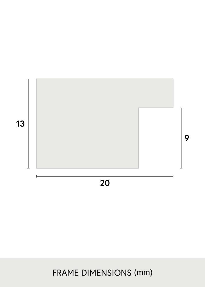 Rėmas Jämtland Akrilo stiklas Juodas 27x48 cm