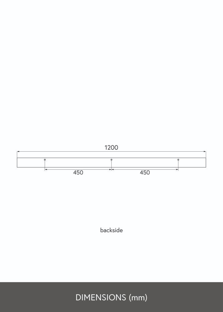 KAILA Paveikslų lentyna Juoda 120 cm