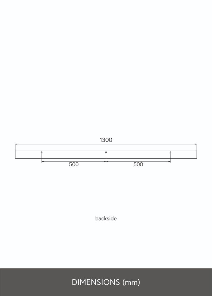 KAILA Paveikslų lentyna Juoda 130 cm