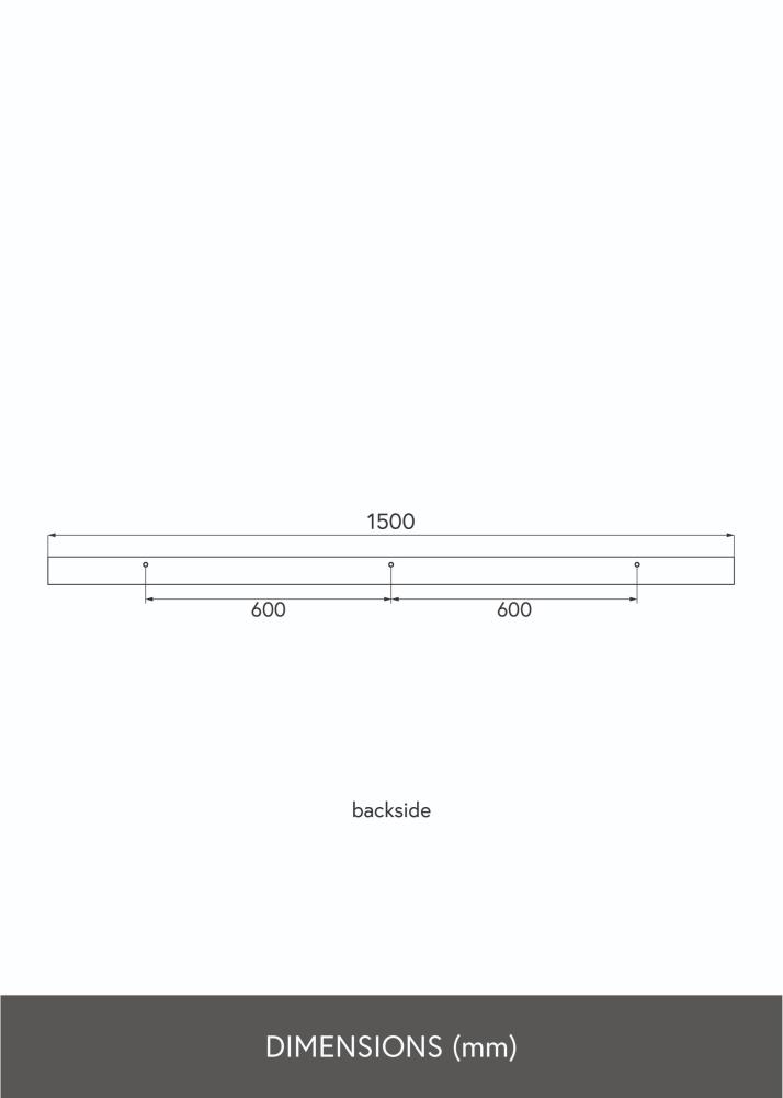 KAILA Paveikslų lentyna Balta 150 cm