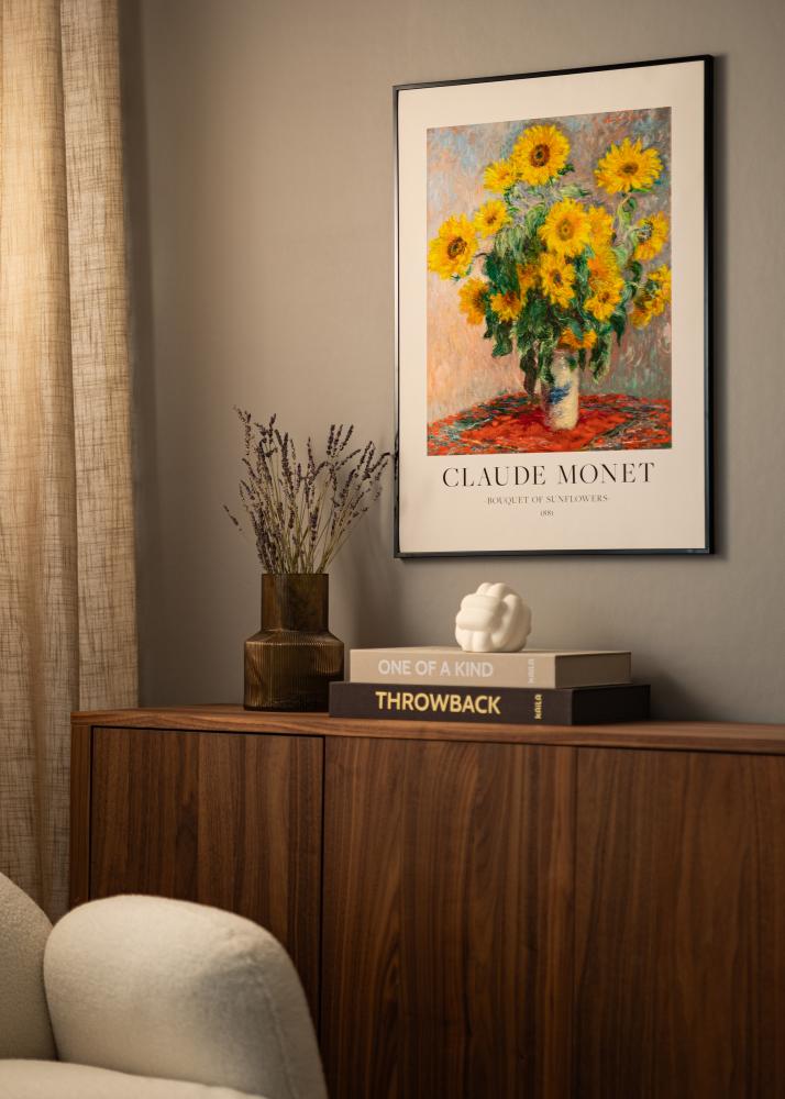 Aliuminio rėmelis Akrilo stiklas Juodas 50x60 cm