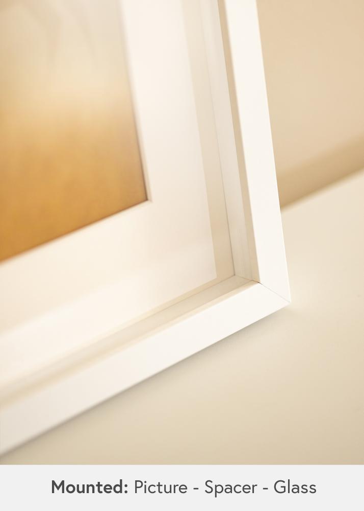 BGA Dėžutės rėmas Baltas 50x70 cm - Paspartu Baltas 40x60 cm