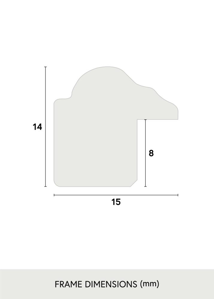 Rėmas Horndal Sidabras 60x60 cm - Paspartu Juodas 50x50 cm