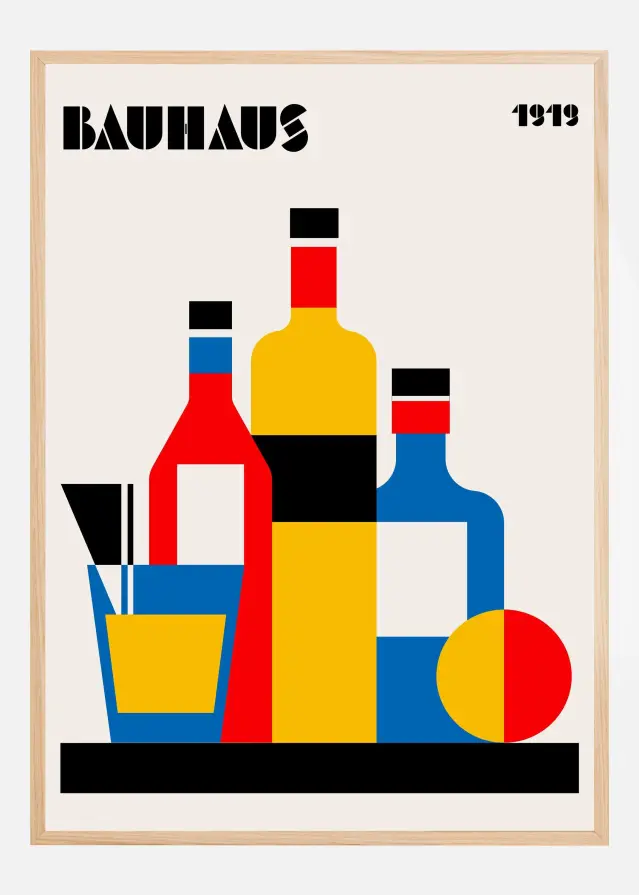 Bauhaus Wine Print Įrašai