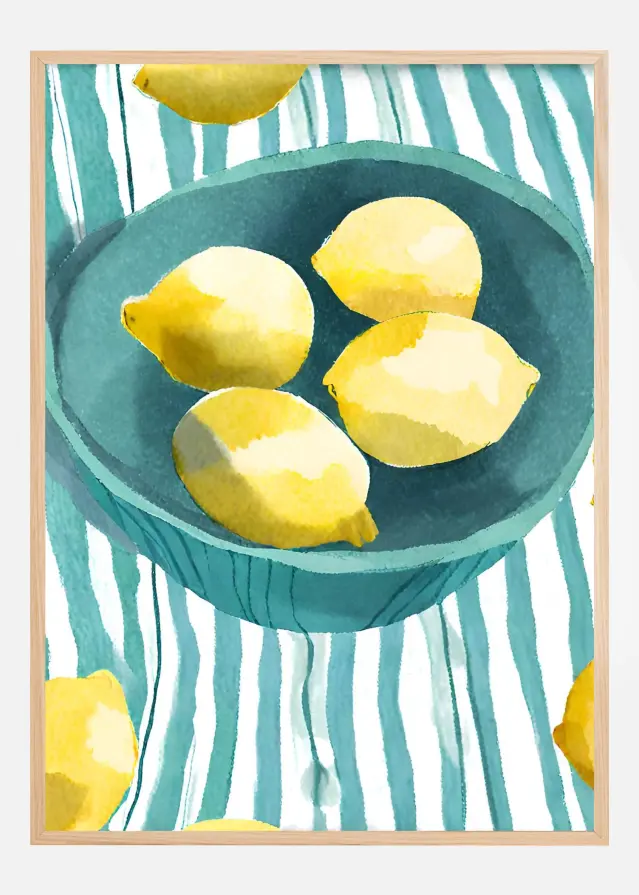 Zitronen in türkisfarbener Schale Įrašai