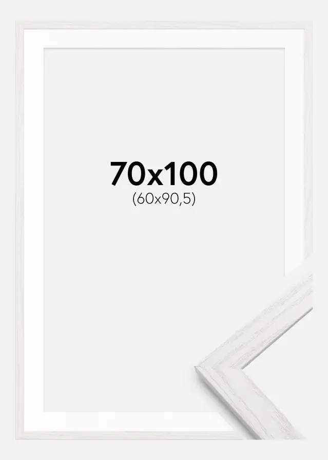Rėmas Stilren baltas ąžuolas 70x100 cm - Paspartu baltas 61x91,5 cm