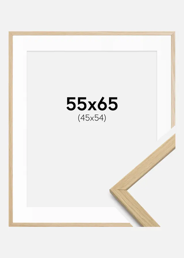 Rėmas Edsbyn ąžuolas 55x65 cm - Paspartu baltas 46x55 cm