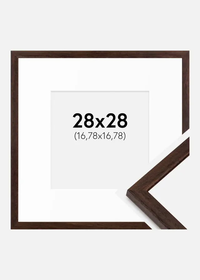 Rėmas Edsbyn Riešutas 28x28 cm - Paspartu baltas 7x7 inches