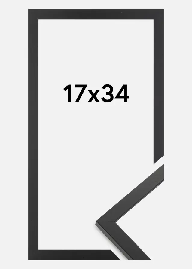 Rėmas Trendy Akrilo stiklas Juodas 17x34 cm