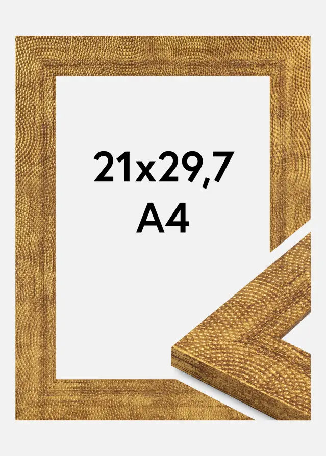 Rėmas Linea Akrilo stiklas Auksas 21x29.7 cm (A4)