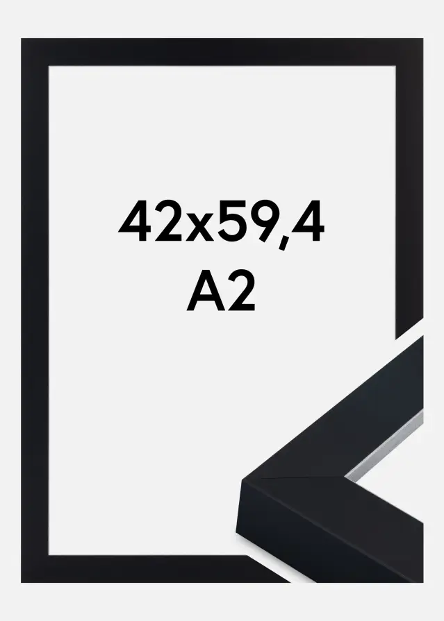 Rėmas Sussex Akrilo stiklas Juoda/Sidabrinė 42x59,4 cm (A2)