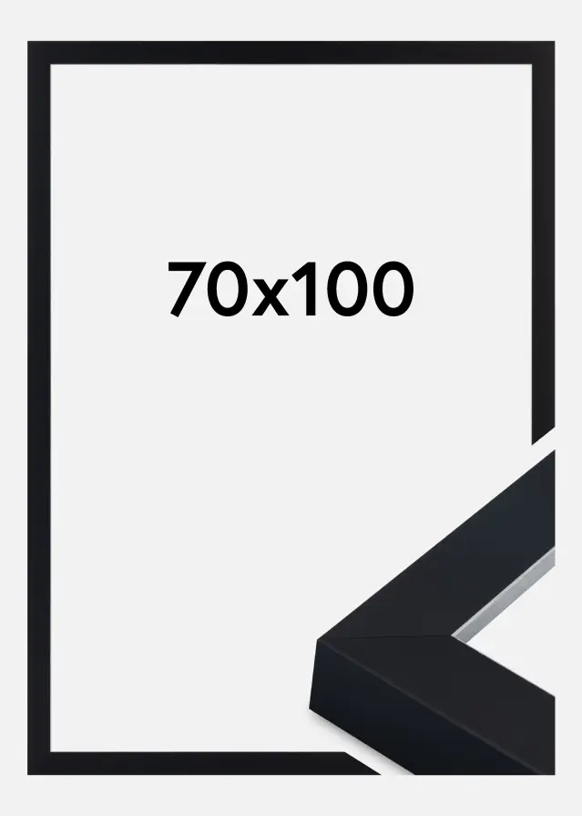 Rėmas Sussex Akrilo stiklas Juoda/Sidabrinė 70x100 cm