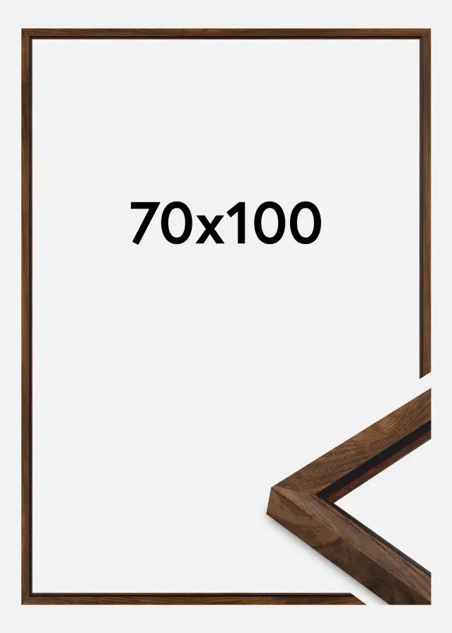 Rėmas Obsidian Akrilo stiklas Riešutas 70x100 cm