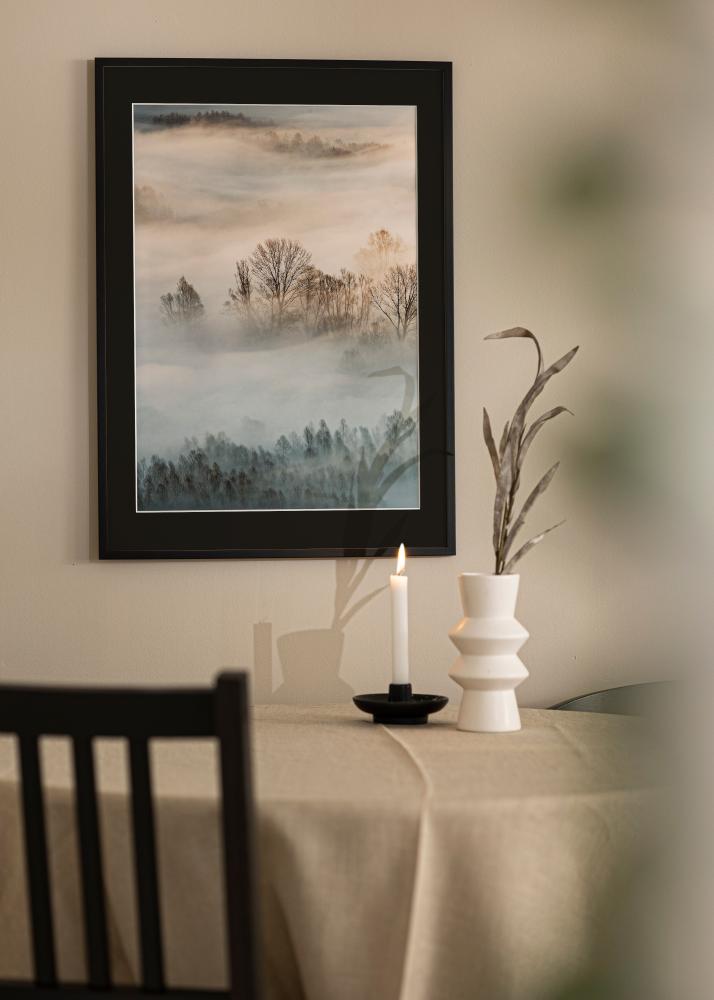 Rėmas Edsbyn Juodas 40x40 cm - Paspartu Juodas 10x10 inches (25,4x25,4 cm)