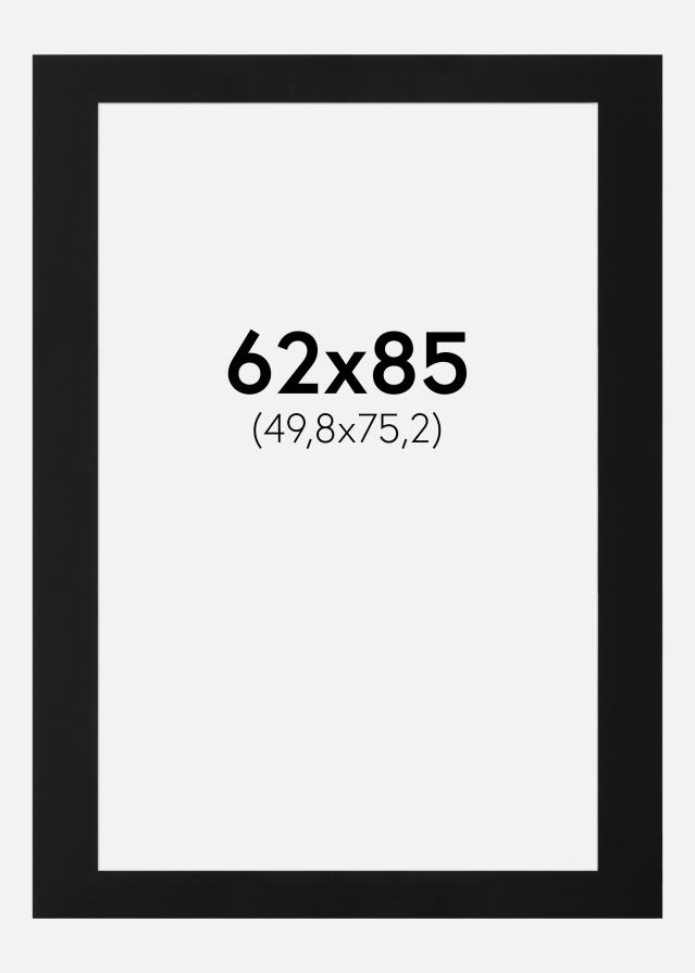 Paspartu Juodas Standartas Balta šerdis 62x85 cm (49,8x75,2)