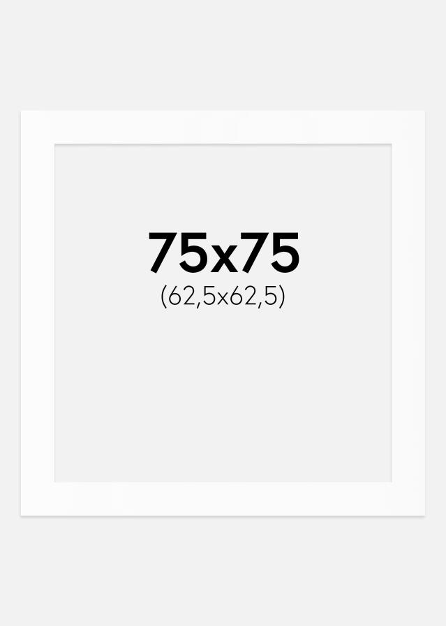 Paspartu Baltas Standartas (Balta Šerdis) 75x75 cm (62,5x62,5)