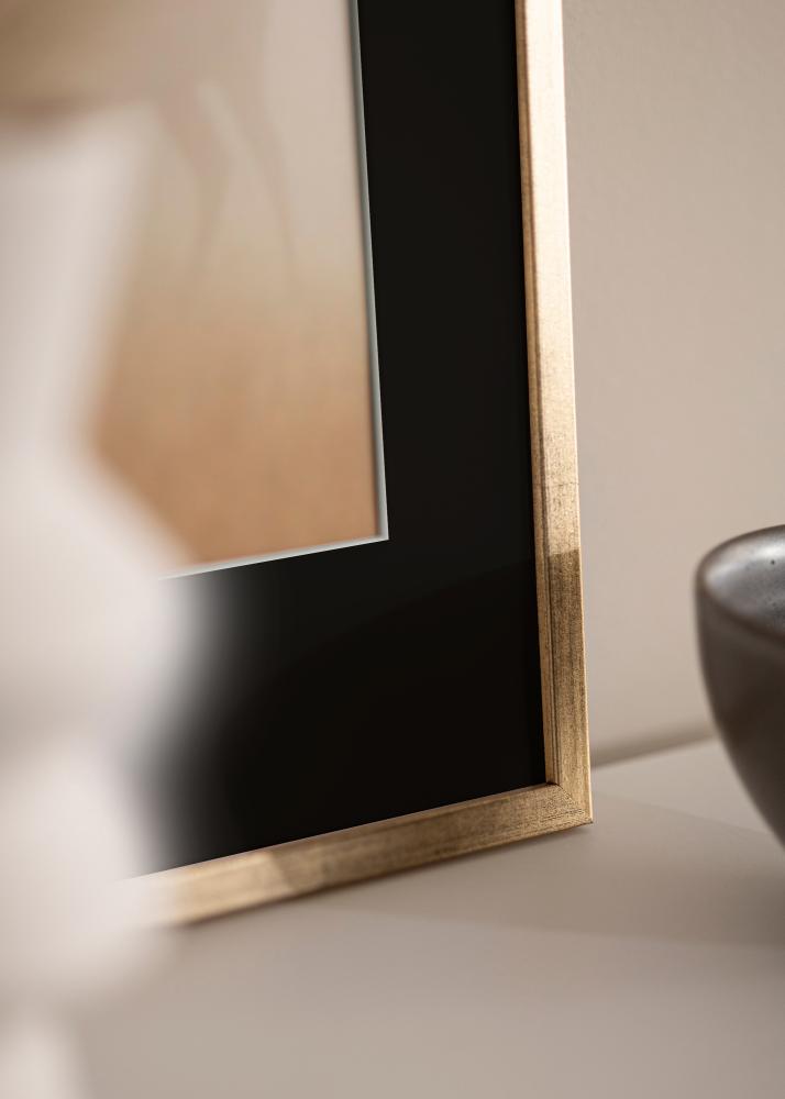 Rėmas Galant Auksas 40x50 cm - Paspartu Juodas 12x16 inches