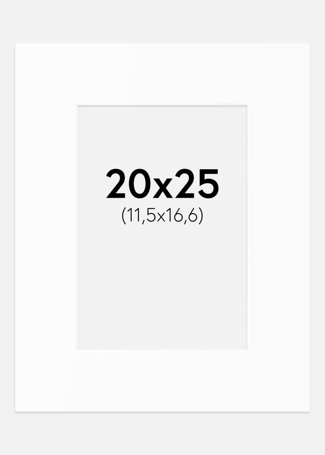 Paspartu Baltas Standartas (Balta Šerdis) 20x25 cm (11,5x16,6)