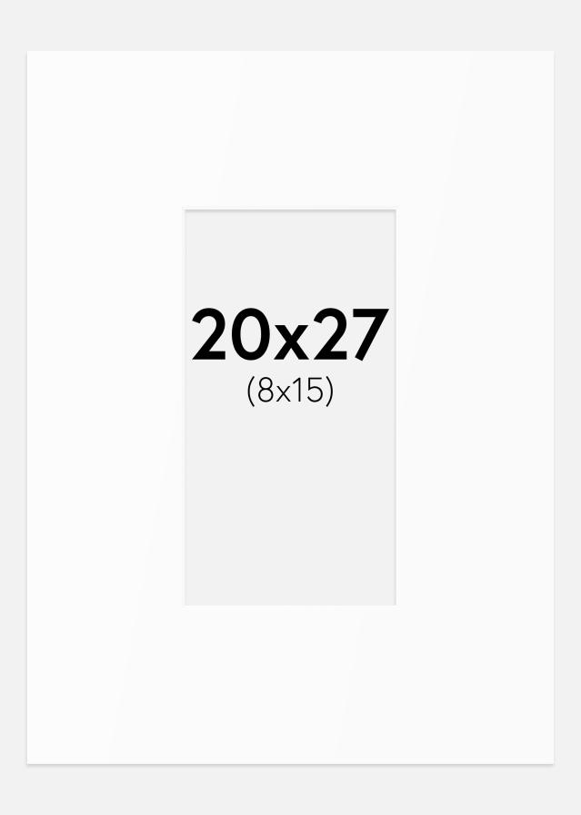 Paspartu Baltas Standartas (Balta Šerdis) 20x27 cm (8x15)