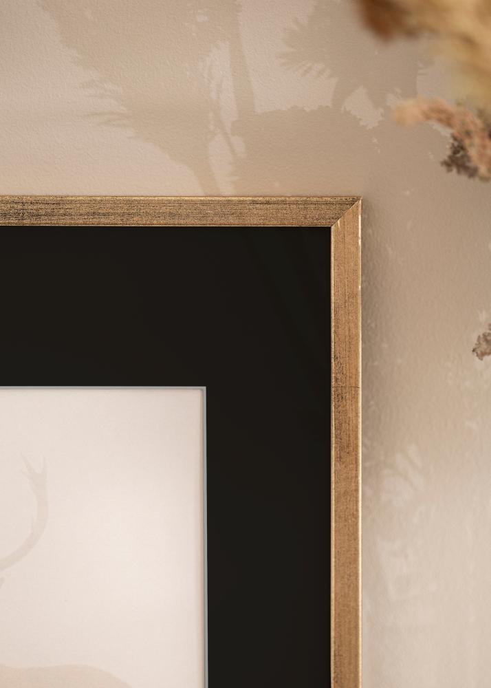 Rėmas Galant Auksas 40x50 cm - Paspartu Juodas 12x16 inches