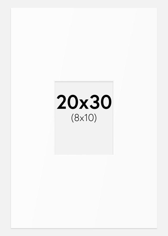 Paspartu Baltas Standartas (Balta Šerdis) 20x30 cm (8x10)