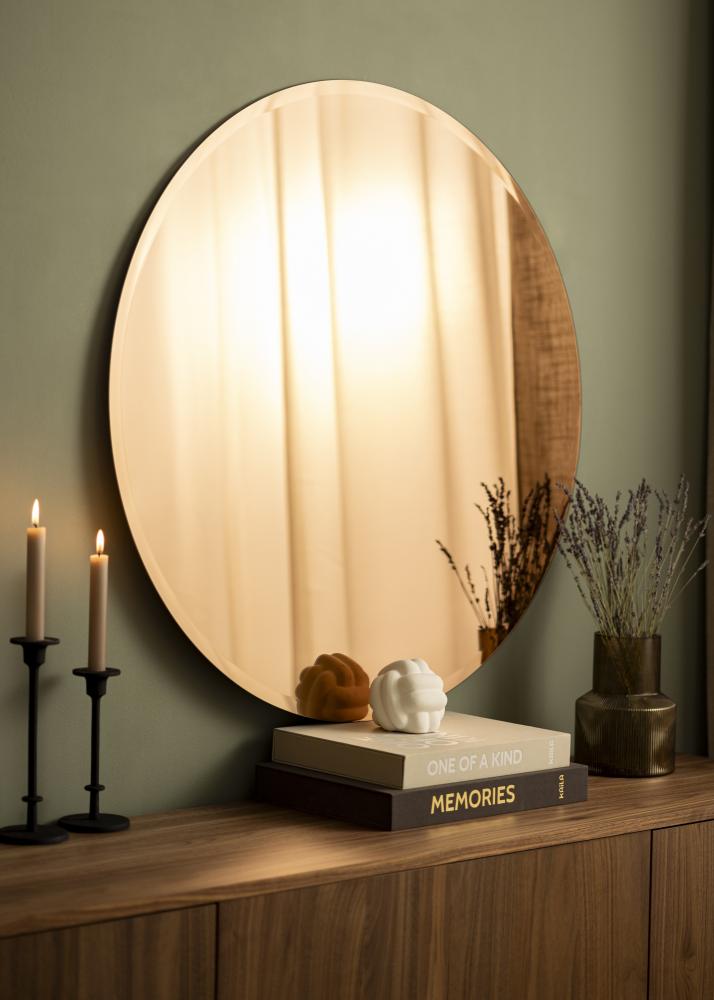 KAILA Apvalus Veidrodis Rose Gold Deluxe 90 cm Ø