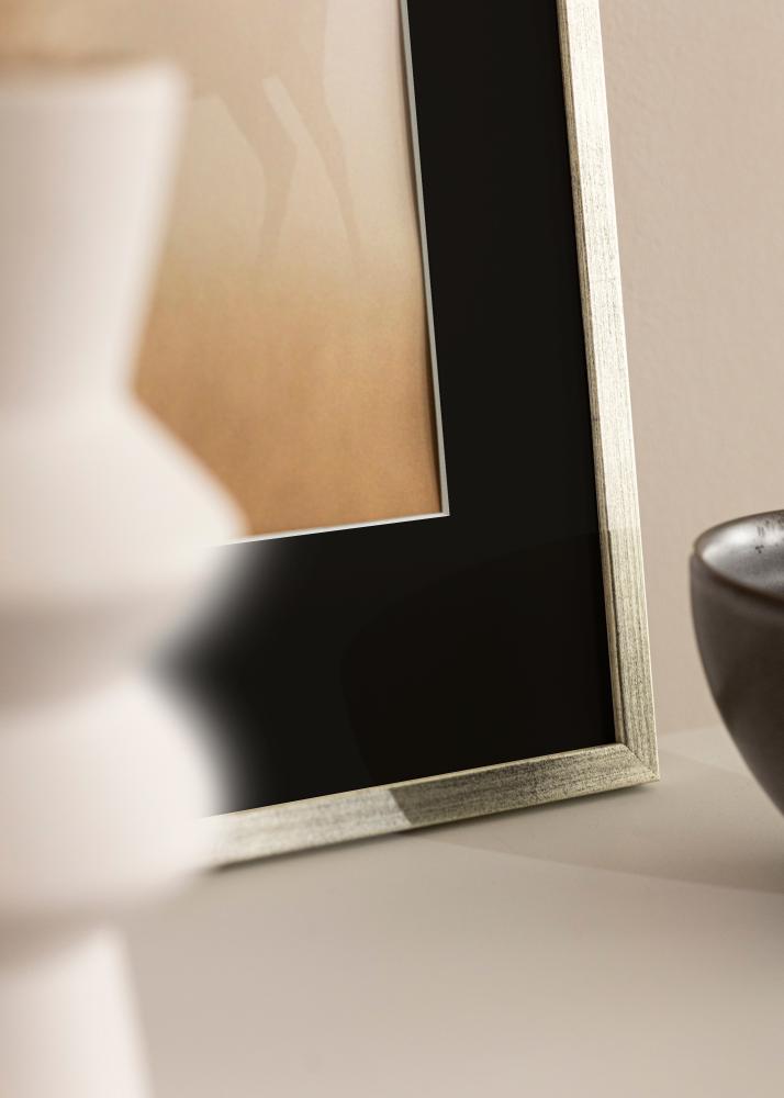 Rėmas Galant Sidabras 30x40 cm - Paspartu Juodas 21x30 cm