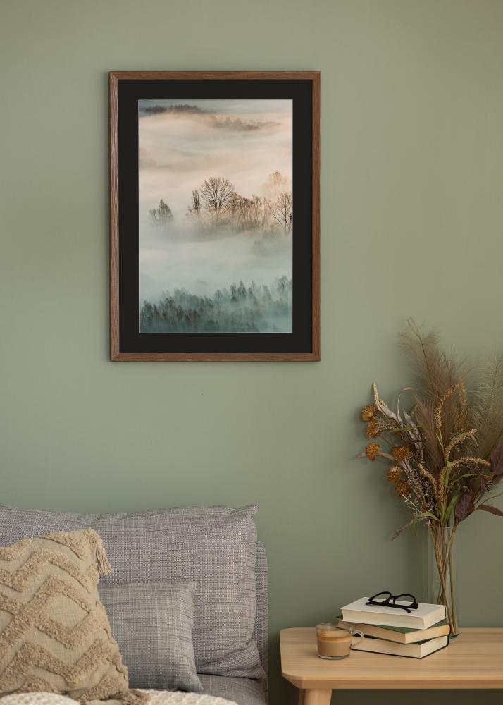 Rėmas Fiorito Tamsus ąžuolas 40x50 cm - Paspartu Juodas 12x16 inches