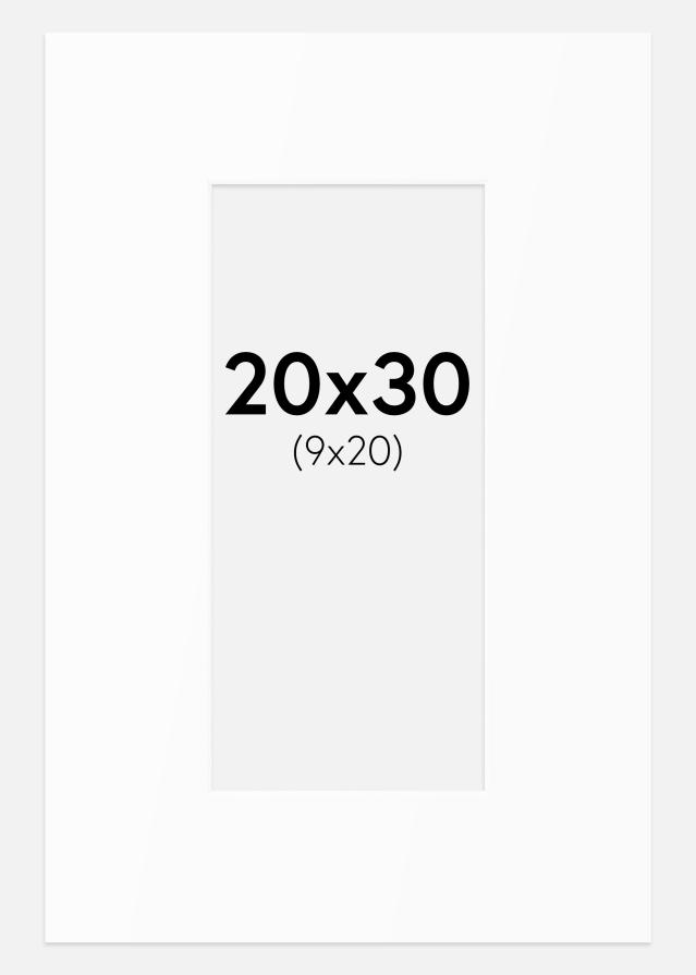 Paspartu Baltas Standartas (Balta Šerdis) 20x30 cm (9x20)