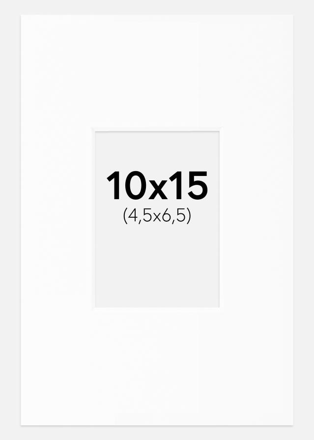 Paspartu Baltas Standartas Balta šerdis 10x15 cm (4,5x6,5)