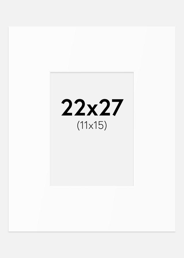 Paspartu Baltas Standartas (Balta Šerdis) 22x27 cm (11x15)