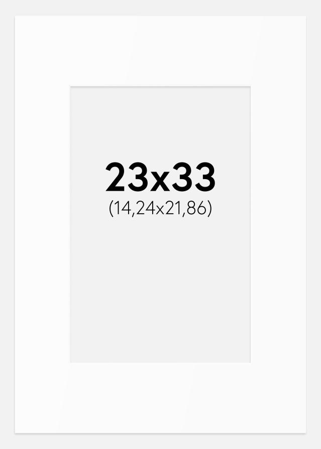 Paspartu Baltas Standartas (Balta Šerdis) 23x33 cm (14,24x21,86)