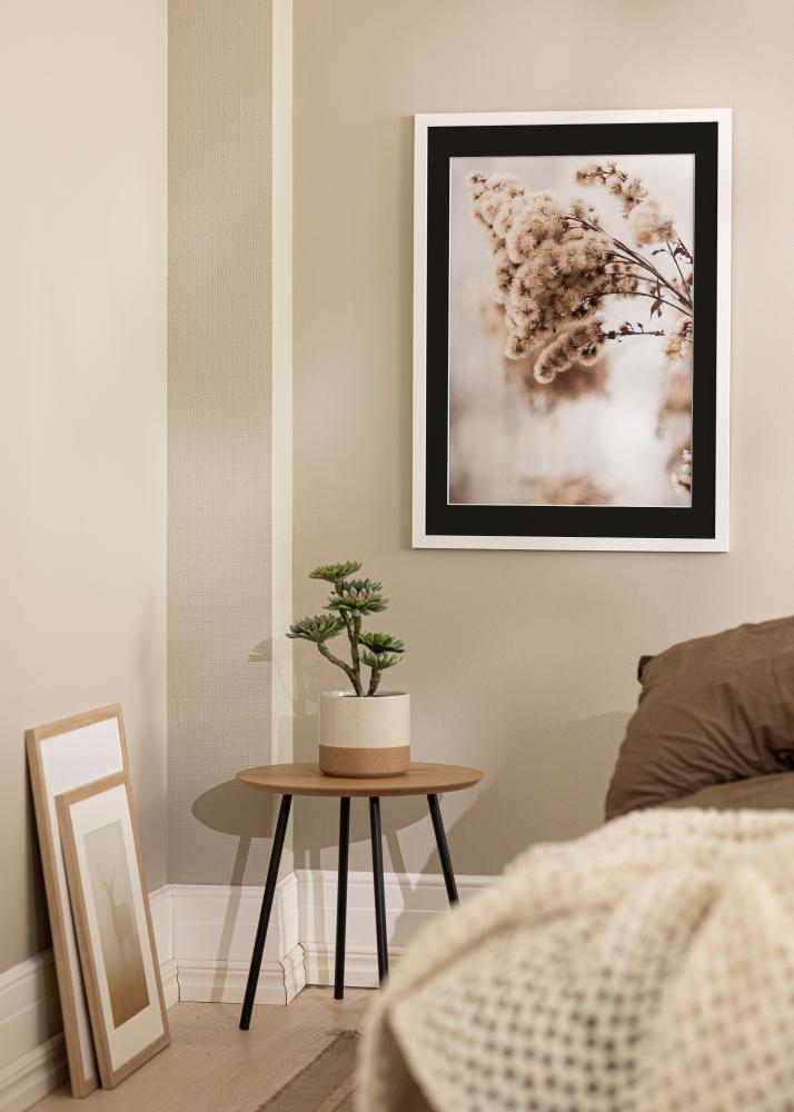 Rėmas White Wood 50x100 cm - Paspartu Juodas 30x80 cm