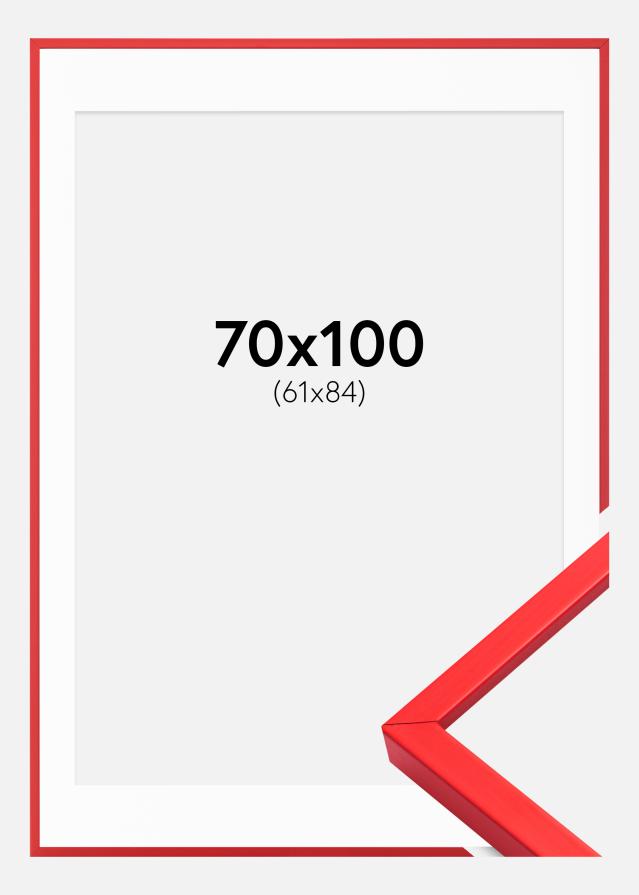 Rėmas E-Line Raudonas 70x100 cm - Paspartu Baltas 62x85 cm