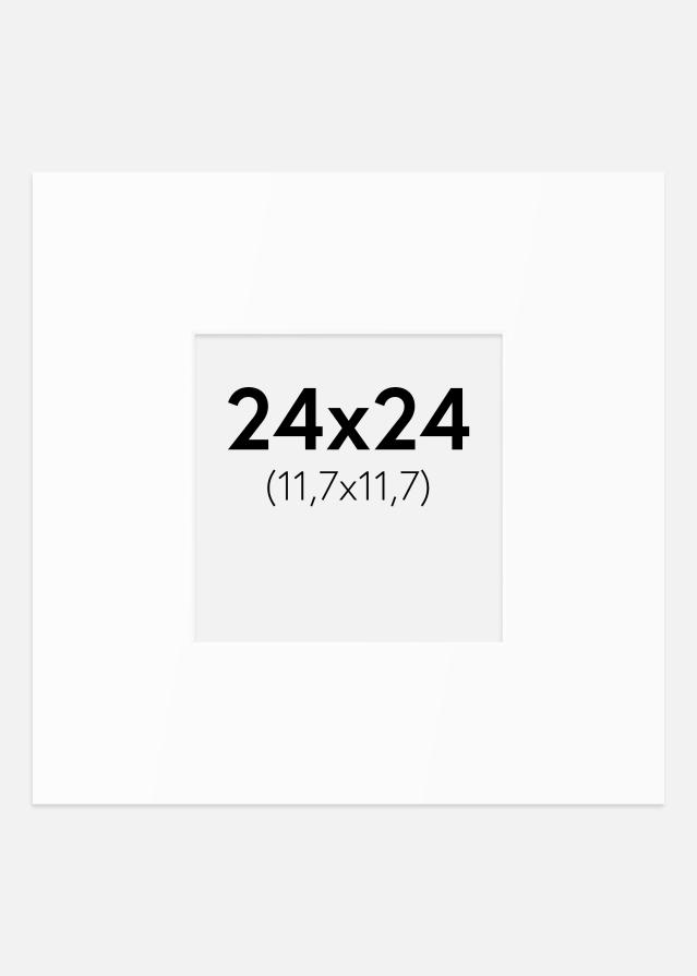 Paspartu Baltas Standartas (Balta Šerdis) 24x24 cm (11,7x11,7)