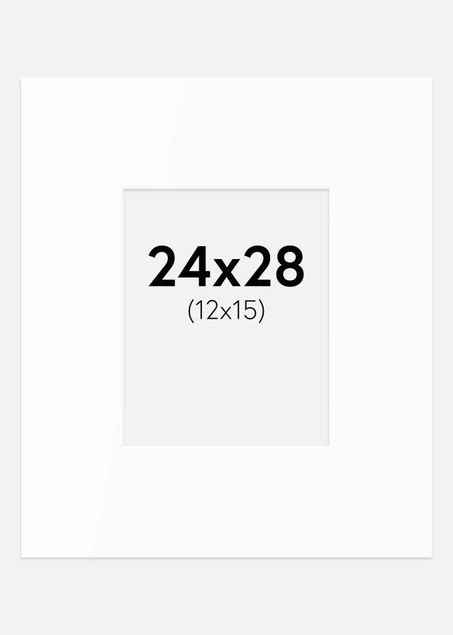 Paspartu Baltas Standartas (Balta Šerdis) 24x28 cm (12x15)