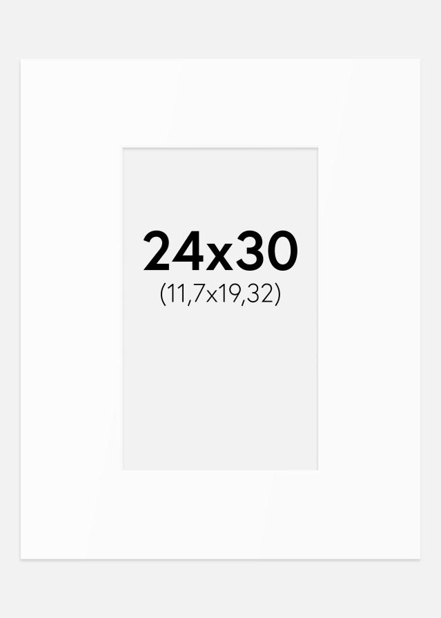 Paspartu Baltas Standartas (Balta Šerdis) 24x30 cm (11,7x19,32)