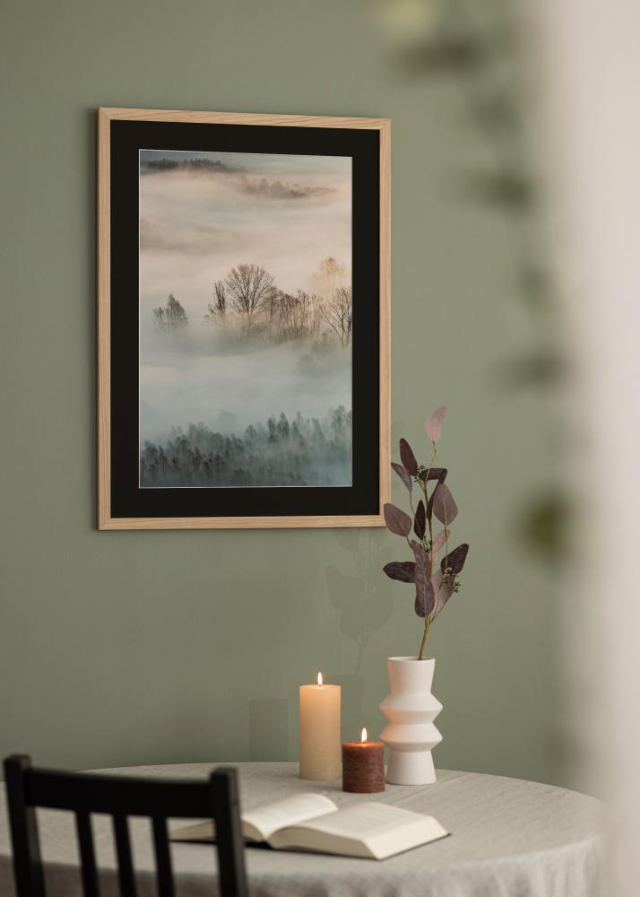 Rėmas Oak Wood 24x30 cm - Paspartu Juodas 6x8 inches