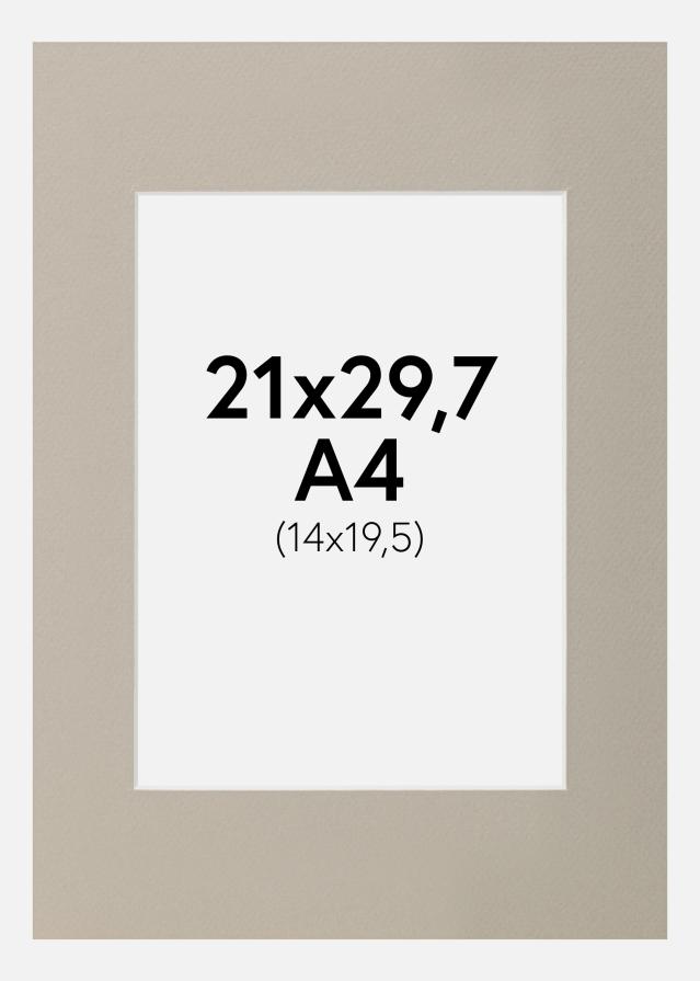 Paspartu Perlų pilka A4 21x29,7 cm (14x19,5)