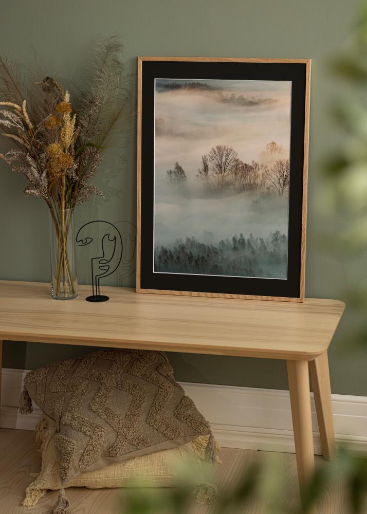 Rėmas Oslo Ąžuolas 13x18 cm - Paspartu Juodas 9x13 cm