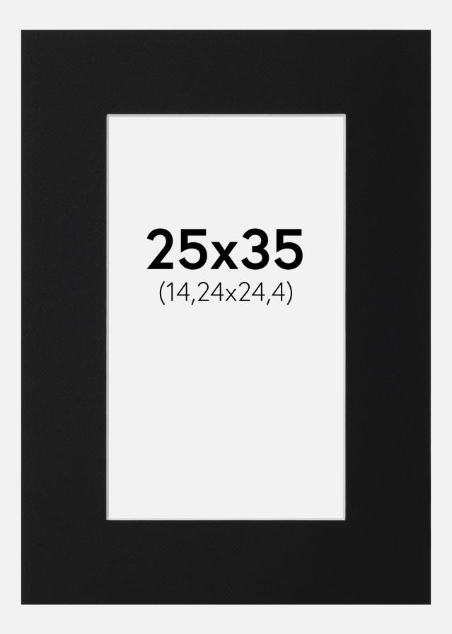 Paspartu Juodas Standartas (Balta Šerdis) 25x35 cm (14,24x24,4)