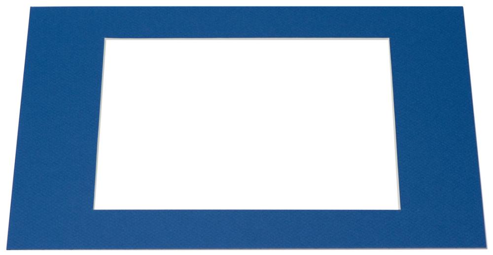 Paspartu Mėlynas Balta šerdis - Pagaminta pagal išmatavimus