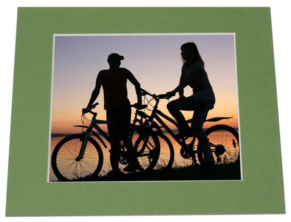 Paspartu Žalias Balta šerdis - Pagaminta pagal išmatavimus