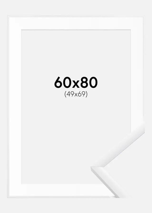 Rėmas New Lifestyle Baltas 60x80 cm - Paspartu Baltas 50x70 cm