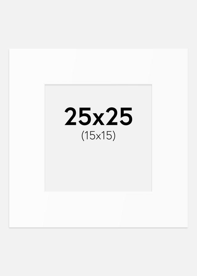 Paspartu Baltas Standartas (Balta Šerdis) 25x25 cm (15x15)