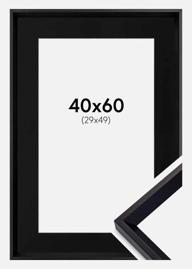 Rėmas Globe Juodas 40x60 cm - Paspartu Juodas 30x50 cm